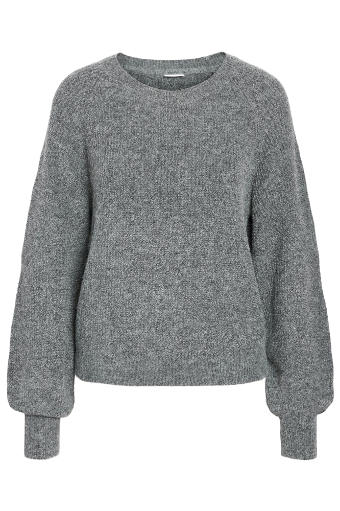 NMNOLA L/S RAGLAN O-NECK KNIT FWD 27034887 Medium Grey Melange